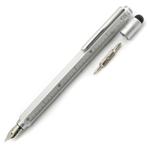 Touchscreen stylus fountain pen with screwdrivers, level , ruler and three... from ASI 98760 Yafa Line, Inc. / MonteVerde® Yafaline