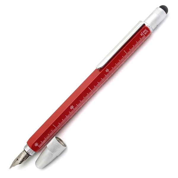 Touchscreen stylus fountain pen with screwdrivers, level , ruler and three... from ASI 98760 Yafa Line, Inc. / MonteVerde® Yafaline