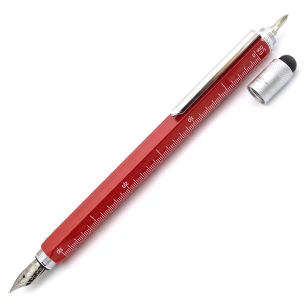 Touchscreen stylus fountain pen with screwdrivers, level , ruler and three... from ASI 98760 Yafa Line, Inc. / MonteVerde® Yafaline