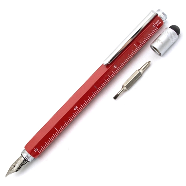 Touchscreen stylus fountain pen with screwdrivers, level , ruler and three... from ASI 98760 Yafa Line, Inc. / MonteVerde® Yafaline