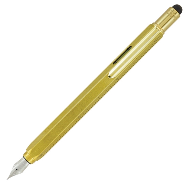 Touchscreen stylus fountain pen with screwdrivers, level , ruler and three... from ASI 98760 Yafa Line, Inc. / MonteVerde® Yafaline