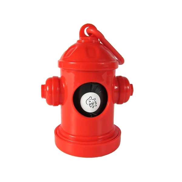 Fire hydrant shaped pet trash bag dispenser with 20 poly bags... from ASI 92980 WOV-IN® / Promopet