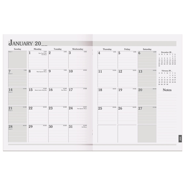 8 1/4" x 10 3/4" 14 month planner with a flexible... from ASI 50873 Drum-Line / Drum-line Inc