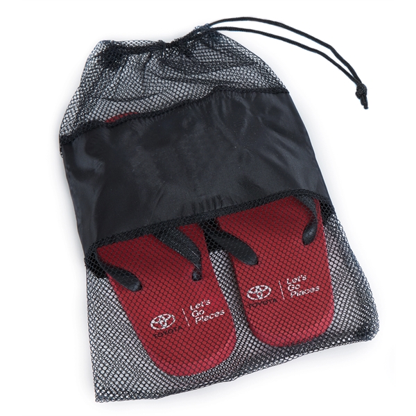 15mm fabric topped EVA sole flip-flops with rubber straps... from ASI 73520 Neet Feet / Neet Feet