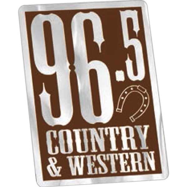 2" x 3" rectangular shaped white vinyl decal with removable adhesive... from ASI 56950 Gill Studios Inc / Gill-Line®