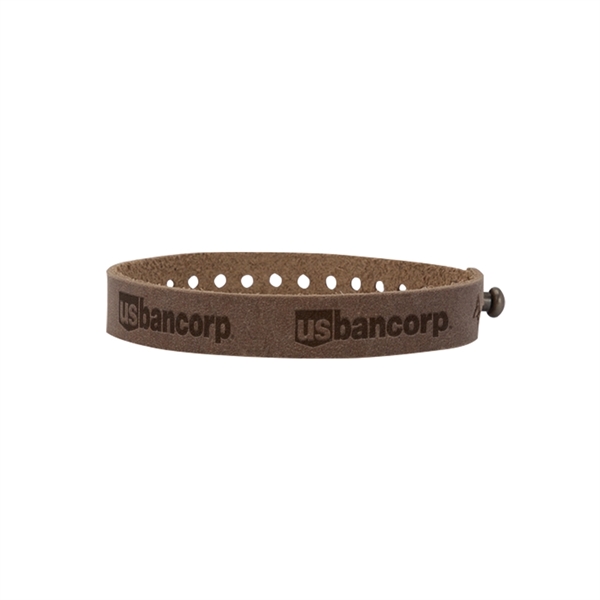 9.5" x 5" leather post bracelet made in the USA and... from ASI 88060 Snugz/USA Inc / SnugZ USA®