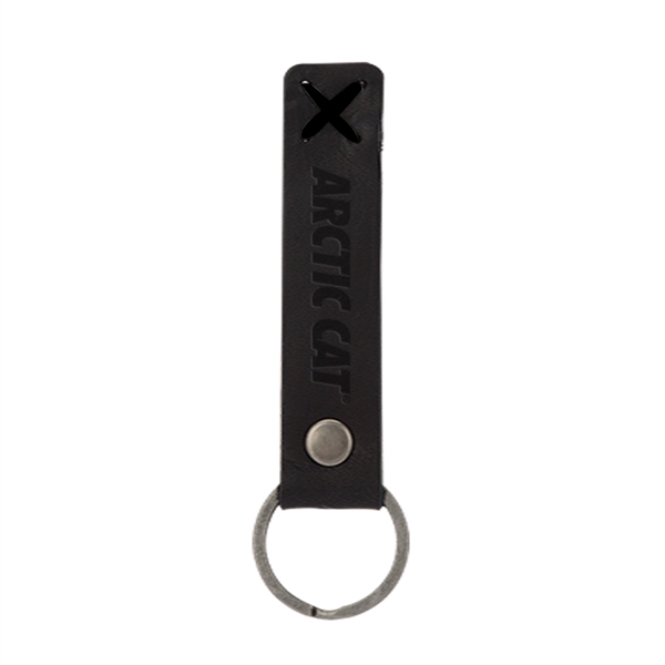 3/4" x 3 1/2" leather riveted keychain, customized with your company... from ASI 88060 Snugz/USA Inc / SnugZ USA®