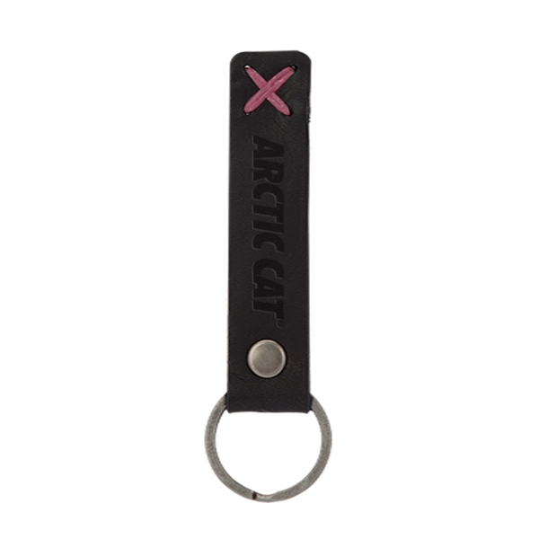 3/4" x 3 1/2" leather riveted keychain, customized with your company... from ASI 88060 Snugz/USA Inc / SnugZ USA®