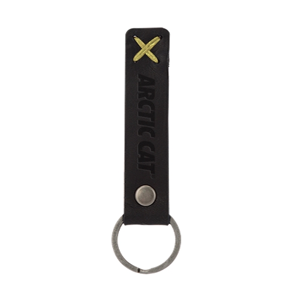 3/4" x 3 1/2" leather riveted keychain, customized with your company... from ASI 88060 Snugz/USA Inc / SnugZ USA®