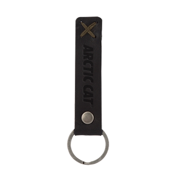 3/4" x 3 1/2" leather riveted keychain, customized with your company... from ASI 88060 Snugz/USA Inc / SnugZ USA®