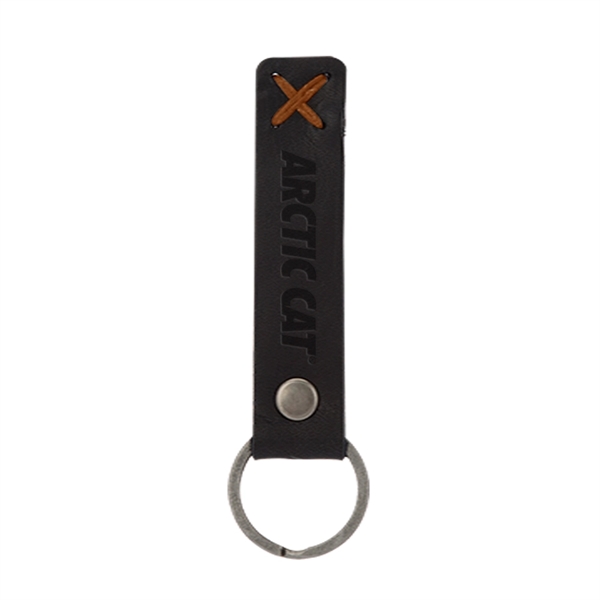 3/4" x 3 1/2" leather riveted keychain, customized with your company... from ASI 88060 Snugz/USA Inc / SnugZ USA®