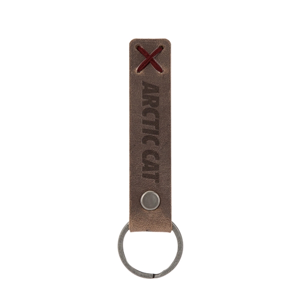 3/4" x 3 1/2" leather riveted keychain, customized with your company... from ASI 88060 Snugz/USA Inc / SnugZ USA®