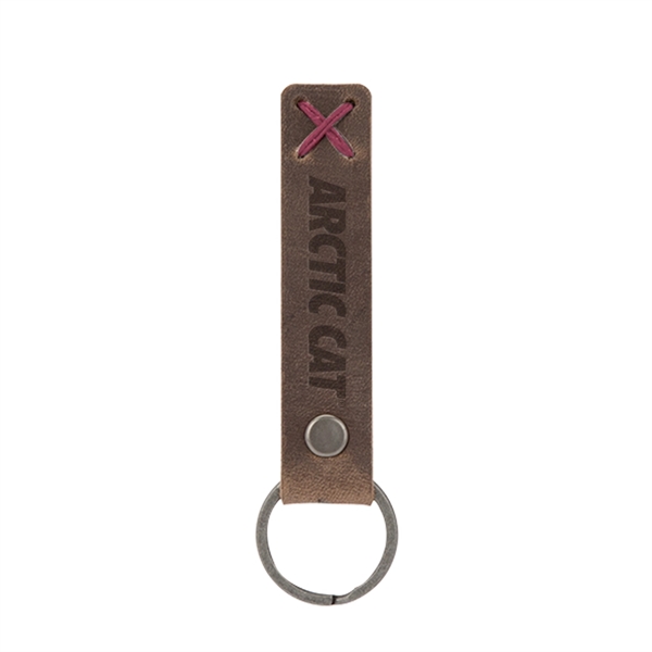 3/4" x 3 1/2" leather riveted keychain, customized with your company... from ASI 88060 Snugz/USA Inc / SnugZ USA®