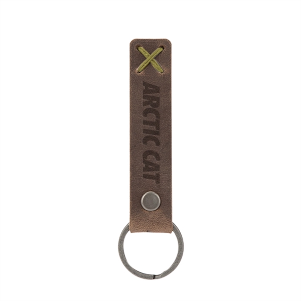 3/4" x 3 1/2" leather riveted keychain, customized with your company... from ASI 88060 Snugz/USA Inc / SnugZ USA®
