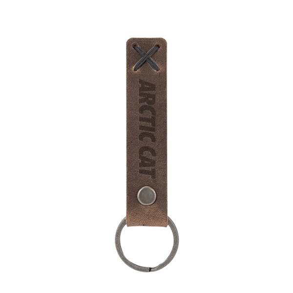 3/4" x 3 1/2" leather riveted keychain, customized with your company... from ASI 88060 Snugz/USA Inc / SnugZ USA®