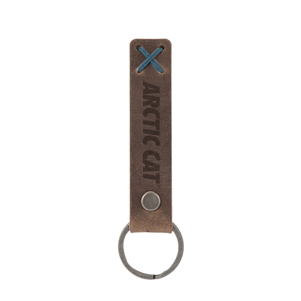 3/4" x 3 1/2" leather riveted keychain, customized with your company... from ASI 88060 Snugz/USA Inc / SnugZ USA®