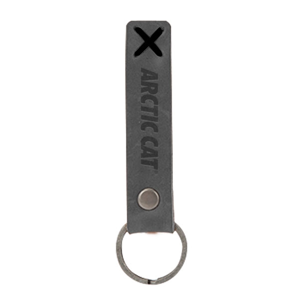 3/4" x 3 1/2" leather riveted keychain, customized with your company... from ASI 88060 Snugz/USA Inc / SnugZ USA®