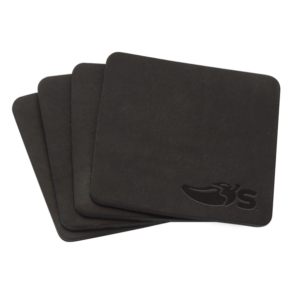 Set of four 4" x 4" leather coasters, available in several... from ASI 88060 Snugz/USA Inc / SnugZ USA®