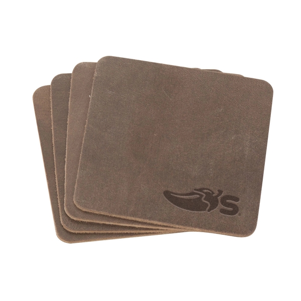 Set of four 4" x 4" leather coasters, available in several... from ASI 88060 Snugz/USA Inc / SnugZ USA®