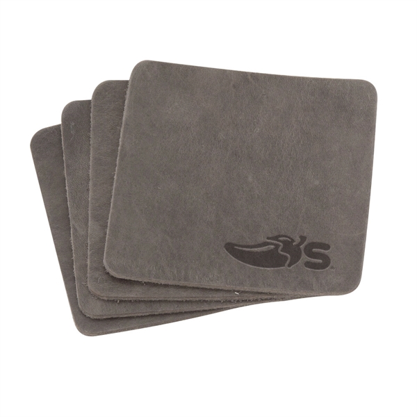Set of four 4" x 4" leather coasters, available in several... from ASI 88060 Snugz/USA Inc / SnugZ USA®