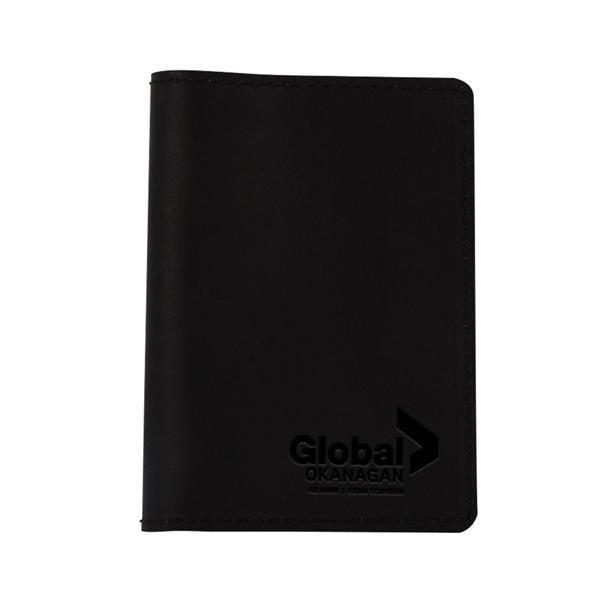 4 1/8" x 5 1/2" x 1/4" leather passport holder; made... from ASI 88060 Snugz/USA Inc / SnugZ USA®