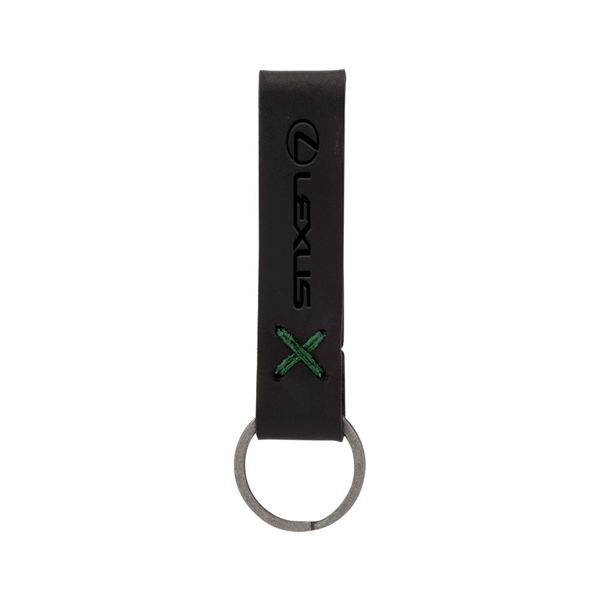 3/4" x 3 1/2" leather loop keychain, available in several colors... from ASI 88060 Snugz/USA Inc / SnugZ USA®