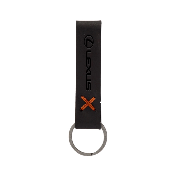 3/4" x 3 1/2" leather loop keychain, available in several colors... from ASI 88060 Snugz/USA Inc / SnugZ USA®