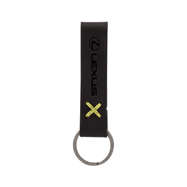 3/4" x 3 1/2" leather loop keychain, available in several colors... from ASI 88060 Snugz/USA Inc / SnugZ USA®