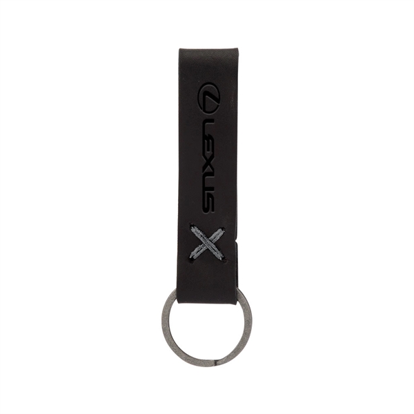 3/4" x 3 1/2" leather loop keychain, available in several colors... from ASI 88060 Snugz/USA Inc / SnugZ USA®
