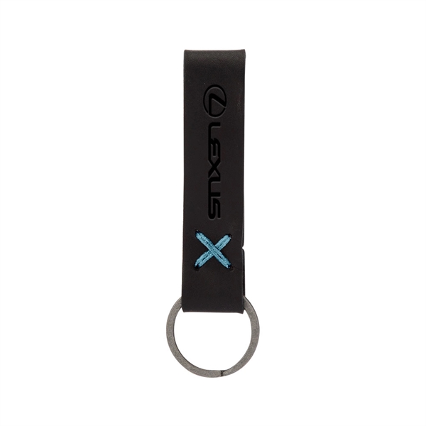 3/4" x 3 1/2" leather loop keychain, available in several colors... from ASI 88060 Snugz/USA Inc / SnugZ USA®