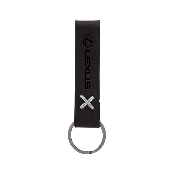 3/4" x 3 1/2" leather loop keychain, available in several colors... from ASI 88060 Snugz/USA Inc / SnugZ USA®