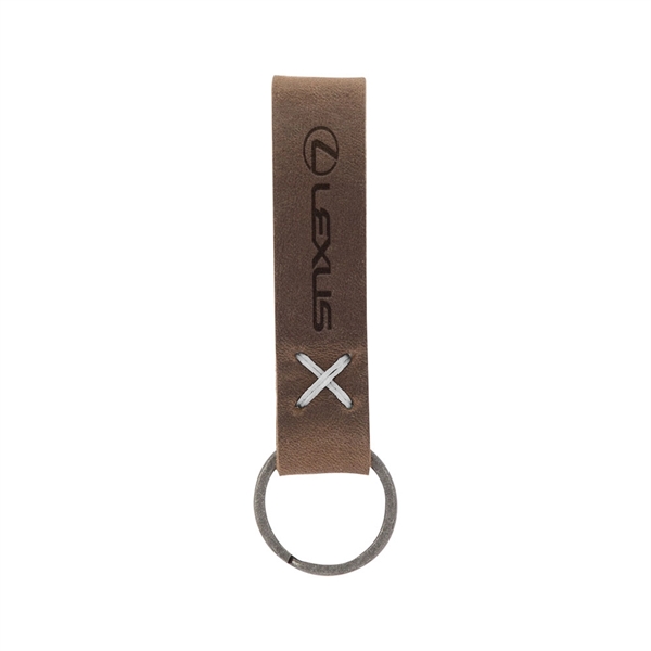 3/4" x 3 1/2" leather loop keychain, available in several colors... from ASI 88060 Snugz/USA Inc / SnugZ USA®