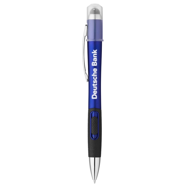 Sliding-click ballpoint pen made of plastic with a stylus tip and... from ASI 88060 Snugz/USA Inc / Sweda®
