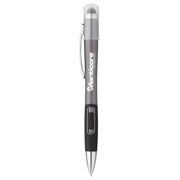 Sliding-click ballpoint pen made of plastic with a stylus tip and... from ASI 88060 Snugz/USA Inc / Sweda®