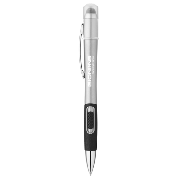 Sliding-click ballpoint pen made of plastic with a stylus tip and... from ASI 88060 Snugz/USA Inc / Sweda®