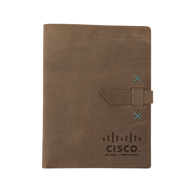 USA-made 9 1/2" x 12 1/2" x 3/4" leather padfolio, available... from ASI 88060 Snugz/USA Inc / SnugZ USA®