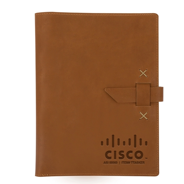 USA-made 9 1/2" x 12 1/2" x 3/4" leather padfolio, available... from ASI 88060 Snugz/USA Inc / SnugZ USA®