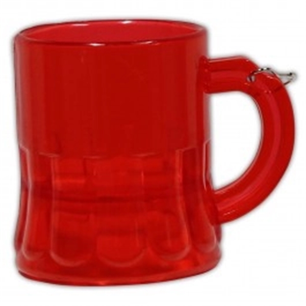 2 oz. plastic red beer mug medallion with j-hook... from ASI 42016 Brighter Promotions Inc