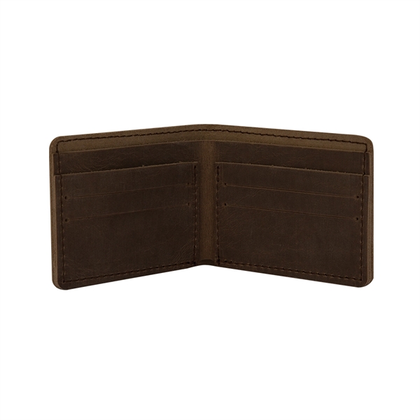4 3/8" x 3 1/2" x 3/8" Leather bi-fold wallet available... from ASI 88060 Snugz/USA Inc / SnugZ USA®