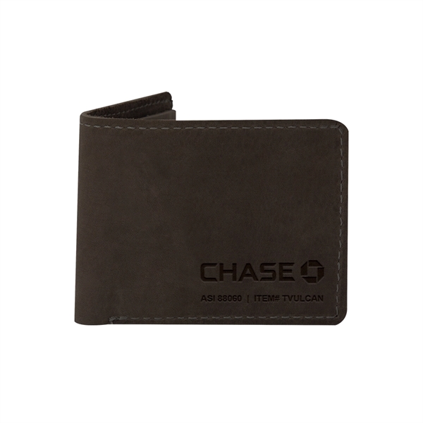 4 3/8" x 3 1/2" x 3/8" Leather bi-fold wallet available... from ASI 88060 Snugz/USA Inc / SnugZ USA®