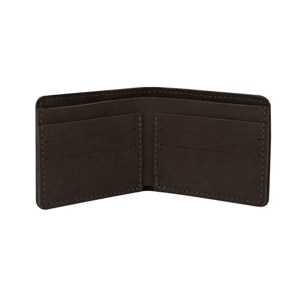 4 3/8" x 3 1/2" x 3/8" Leather bi-fold wallet available... from ASI 88060 Snugz/USA Inc / SnugZ USA®