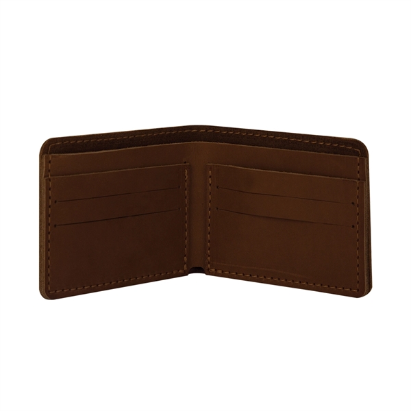 4 3/8" x 3 1/2" x 3/8" Leather bi-fold wallet available... from ASI 88060 Snugz/USA Inc / SnugZ USA®