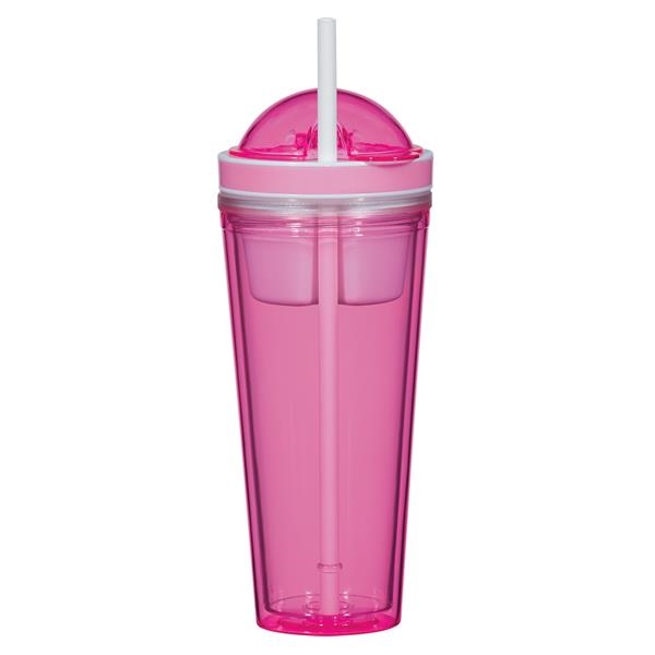 16 Oz. Snack Attack Tumbler. AS Material.  Screw On, Spill-Resistant... from ASI 61125 Hit Promotional Products / Hit (R)