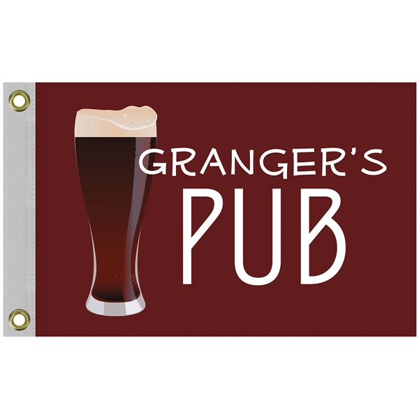 12" X 18" Digitally Printed Single Reverse Nylon Outdoor Flag... from ASI 80228 Quinn