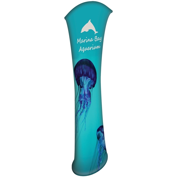 Tower Stand Pointed Curve Kit with stretch polyester banner and aluminum... from ASI 80228 Quinn