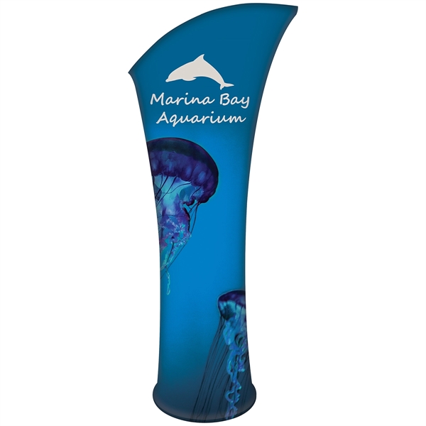 Tower Stand Pointed Curve stretch polyester replacement banner... from ASI 80228 Quinn