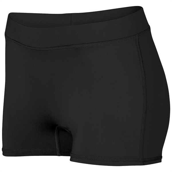 Girls Dare short made of 88/12 polyester/spandex knit with moisture wicking.... from ASI 37461 Augusta Sportswear