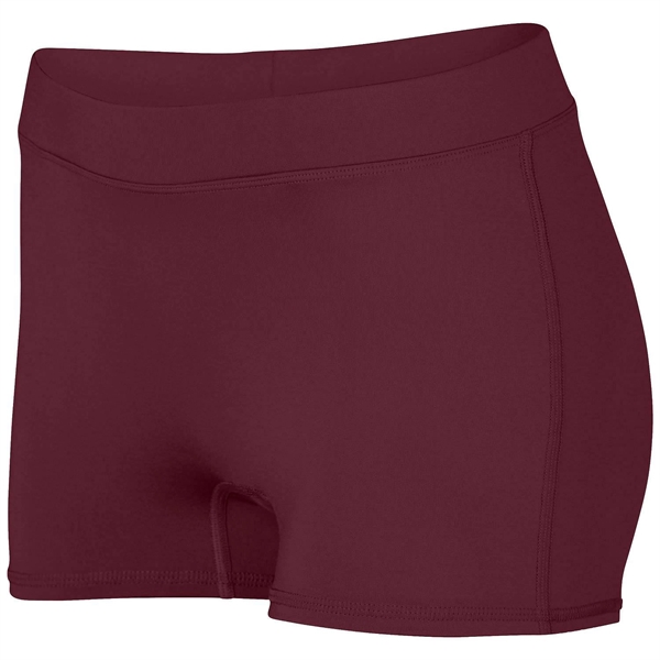 Girls Dare short made of 88/12 polyester/spandex knit with moisture wicking.... from ASI 37461 Augusta Sportswear