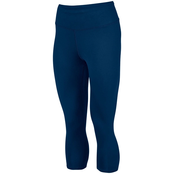 Ladies' Hyperform compression capri with moisture wicking and a wide flat... from ASI 37461 Augusta Sportswear