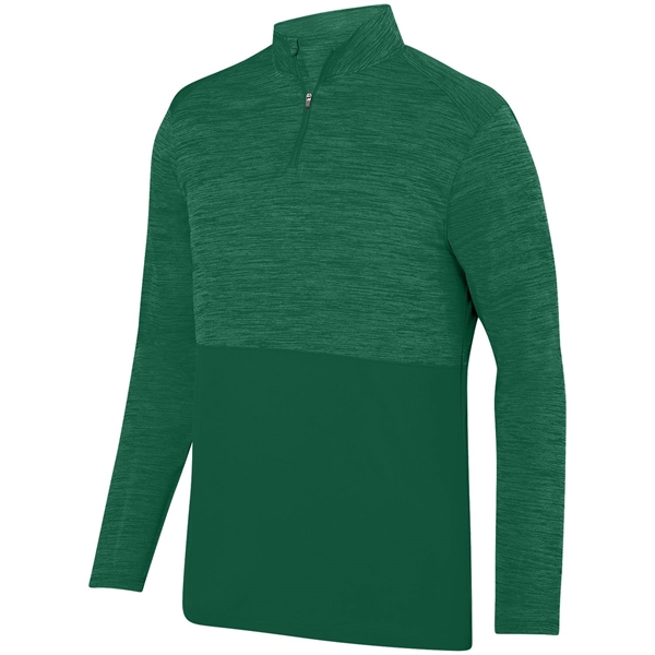 This Shadow Tonal Heather Quarter Zip Pullover is made with one... from ASI 37461 Augusta Sportswear